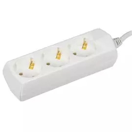 Удлинитель бытовой 3 гнезда, 7 м, 3х1 мм, 10 А, IEK, Generica, WYP10-10-03-07-Z-G