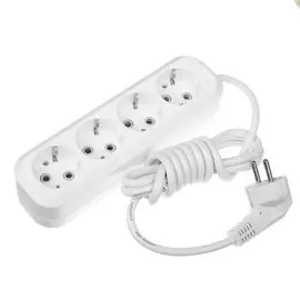 Удлинитель бытовой 4 гнезда, 2 м, ПВС, 3х1 мм², с заземлением, Smartbuy, SBE-16-4-02-Z