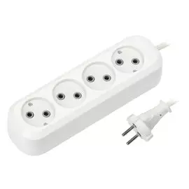 Удлинитель бытовой 4 гнезда, 5 м, ПВС, 2х1 мм, без заземления, Smartbuy, SBE-10-4-05-N