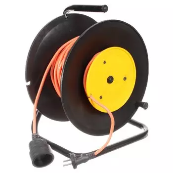 Удлинитель на катушке, 1 гнездо, 30 м, 2х0.75 мм, без заземления, пластик, Jett