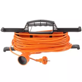 Удлинитель на рамке, 1 гнездо, 30 м, 2х0.75 мм, без заземления, пластик, Jett, 157-230