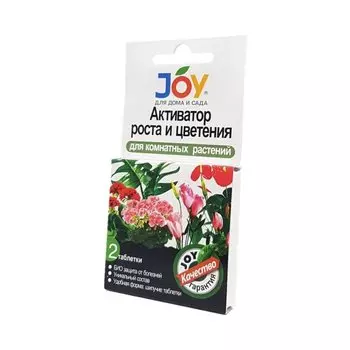 Удобрение Активатор роста и цветения, для комнатных цветов, 2 шт, таблетки, Joy