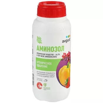 Удобрение Аминозол, для различных культур, минеральный, жидкость, 500 мл, Avgust