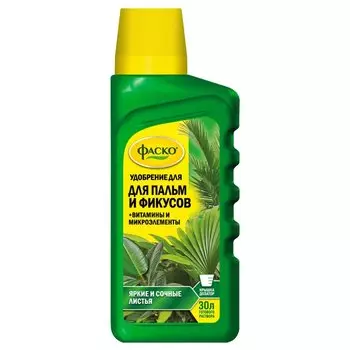 Удобрение Цветочное Счастье, для пальм и фикусов, минеральный, жидкость, 285 мл, Фаско
