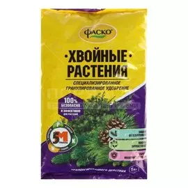 Удобрение 5М, для хвойных растений, минеральный, гранулы, 1 кг, Фаско