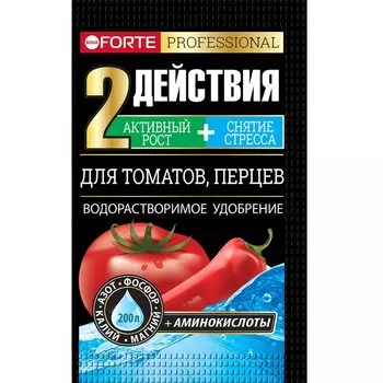 Удобрение для томатов, перцев, водорастворимое, с аминокислотами, минеральный, гранулы, 100 г, Bona Forte