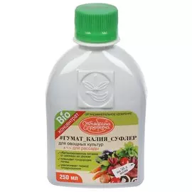 Удобрение Гумат калия Суфлер, для овощей, марка ВР 2,5%, органоминеральный, 250 мл, Щелково Агрохим