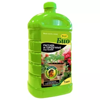Удобрение Рассада и горшечные растения Био, органоминеральное, жидкость, 1 л, Фаско
