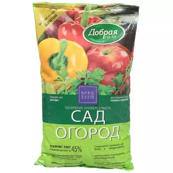 Удобрение Сад-Огород, для открытого грунта универсальное, минеральный, гранулы, 900 г, Добрая сила