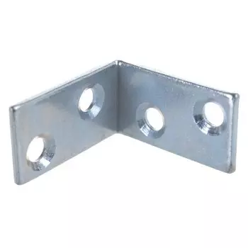 Уголки мебельные 30x30x17x2 мм, с шур, белый цинк, 4 шт, Element, 122740