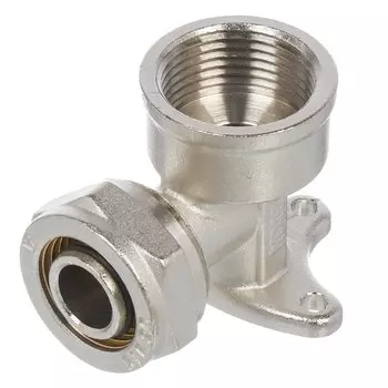 Уголок 20х3/4" мм, внутренняя резьба, с креплением, STI