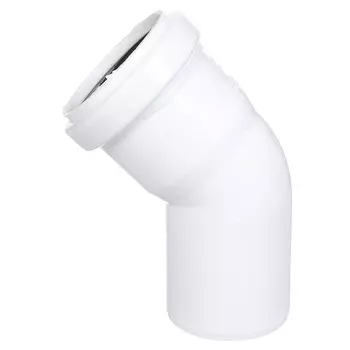 Уголок канализационный 32 мм, 45 °, РосТурПласт, белый, 36397