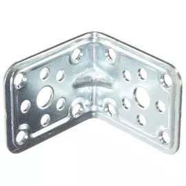 Уголок крепежный перфорированный 62х62х50х2 мм, усиленный, оцинкованный, Металлист, 30300062-010