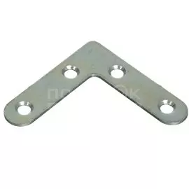 Уголок крепежный плоский, УГ-50/1, оцинкованный