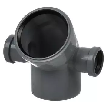 Уголок с отводом канализационный 110х50х50 мм, 45 °, левый+правый, Мультимирпласт