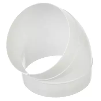 Уголок вентиляционный ABS пластик, установочный диаметр 125 мм, плоский + круглый, 45х125 мм, 45 °, Event, 125ККП