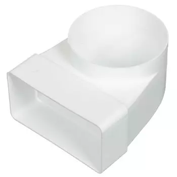 Уголок вентиляционный пластик, установочный диаметр 100 мм, плоский + круглый, диаметр 120 мм, 60 мм, Event, 60120СК100ФП