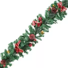 Гирлянда 200х30 см, с колокольчиками, шариками, подарками, шишками, SYCW18B-201