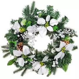 Венок рождественский 50 см, декоративный, зеленый, SYHHC-032020