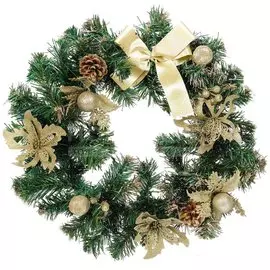 Подвеска 40 см, декоративная, шампань, Венок, SYHHC-032083