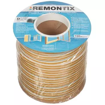 Уплотнитель D, 9х7.5/7.4 мм, 100 м, белый, Sila, Home, 1CX