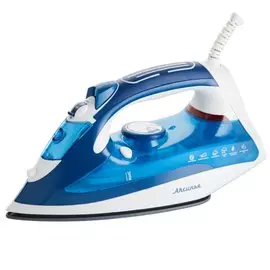 Утюг Аксинья, КС-3000, 2400 Вт, керамика, вертикальное отпаривание, 1.8 м, белый, синий