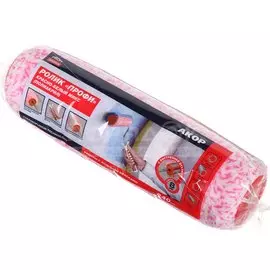 Валик малярный Акор, Профи, полиакрил, 240 мм, красно-белый, 254 48 024