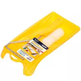 Набор для работ с эмалями, 2 шт, мини-валик 110 мм + ванночка 15 х 29 см, Акор, 562 30 110