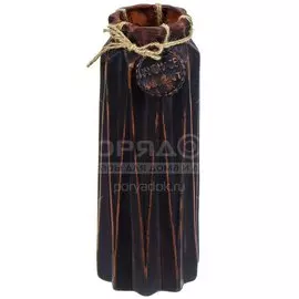 Ваза для цветов керамическая настольная, 11 см, Оригами красная глина