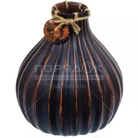 Ваза для цветов керамическая настольная, 19.5 см, Инжир красная глина