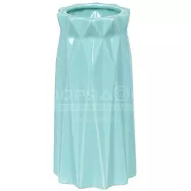 Ваза для цветов керамическая настольная, 20 см, Грани Y3-1307 I.K бирюза