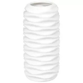 Ваза керамика, настольная, 22.5 см, Волны, Y3-1313, белая