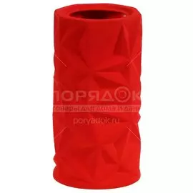 Ваза для цветов керамическая настольная, 22 см, Сафи муар красная