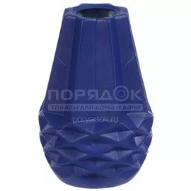 Ваза для цветов керамическая настольная, 22 см, Верона муар синяя