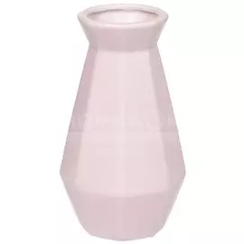 Ваза для цветов керамическая настольная, 23 см, Грани Y3-1301 I.K розовая