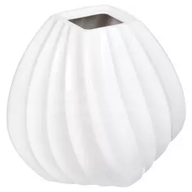 Ваза керамика, настольная, 24 см, Марелла, белая
