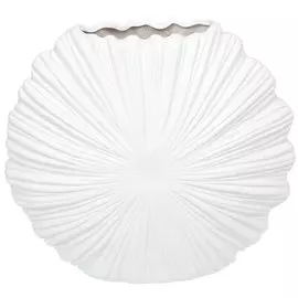 Ваза керамика, настольная, 24 см, Раковина, JC-11807, белая