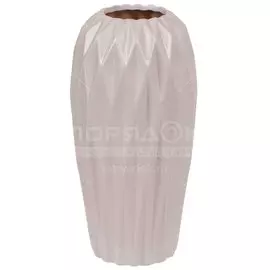 Ваза керамика, настольная, 25 см, Рельеф, Y4-3239, бежевая