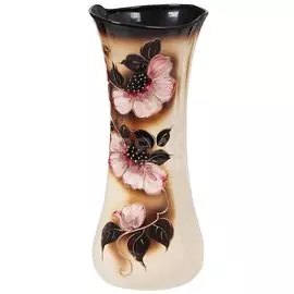 Ваза для цветов керамическая настольная, 37 см, Румба