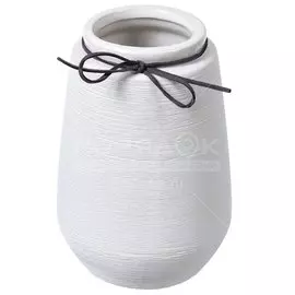 Ваза керамика, настольная, 18х10 см, Текстура, Y4-3802, белая