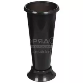 Ваза пластик, напольная, 42.5х20 см, Альтернатива, М6433, черная