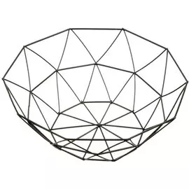 Ваза для фруктов, металл, 27х11 см, Y4-4941, черная