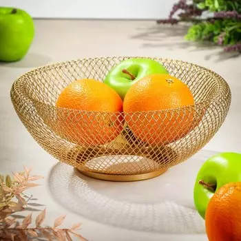 Ваза для фруктов, металл, 24.5х11 см, Y4-7659, бронза