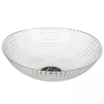 Ваза для фруктов, пластик, 28х28х11 см, Y6-10694, прозрачная