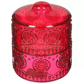 Ваза для конфет пластмассовая 2-ярусная Альтернатива Каприз М6048, 12х12х15 см