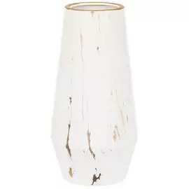 Ваза керамика, настольная, 24х13 см, Y4-3625, белый мрамор