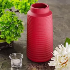 Ваза керамика, настольная, 25.5х12.5 см, Магический красный, Y4-3807, красная