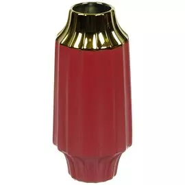 Ваза керамика, настольная, 28 см, Шанта, Y4-4736, красный с золотом