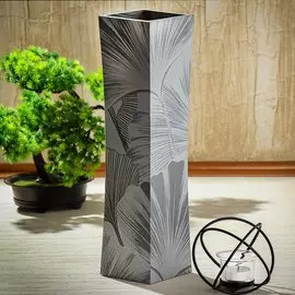Ваза МДФ, настольная, 38 см, Тропик, Y4-5422, серая