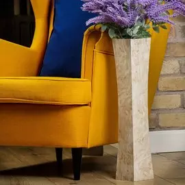 Ваза МДФ, настольная, 58 см, Мрамор, Y4-5427, белая